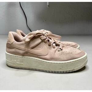 Nike Air Force 1 Sage Low AR5339-201 Pink Suede Platform Sneakers Women’s Sz 10